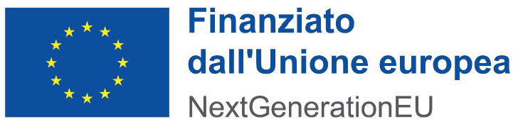 Emblema dell'Unione europea con la dicitura Finanziato dall'Unione europea – NextGenerationEU